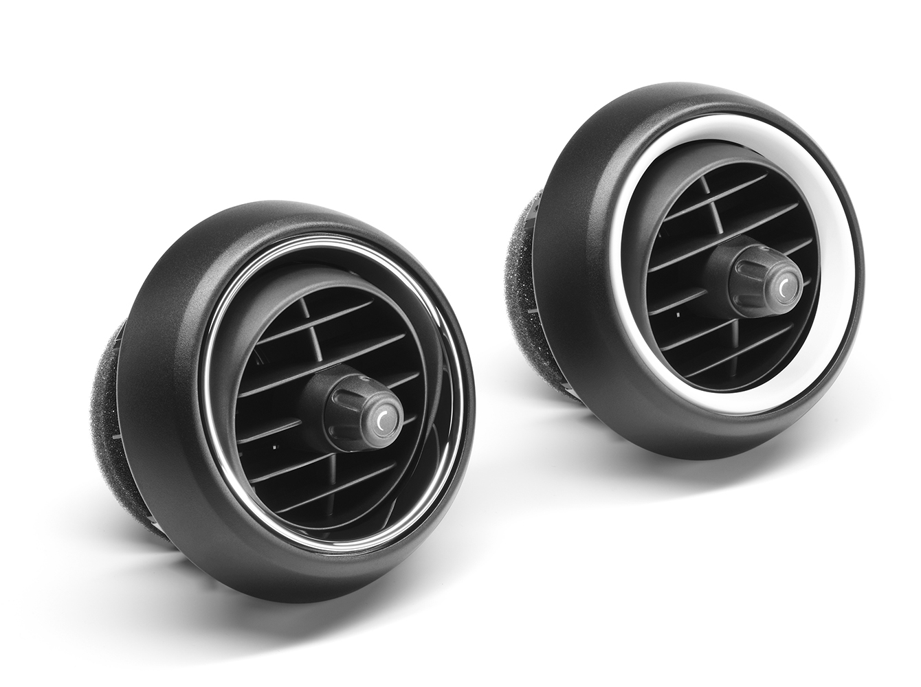 Luftausströmer (Chrom, außen, weiß)