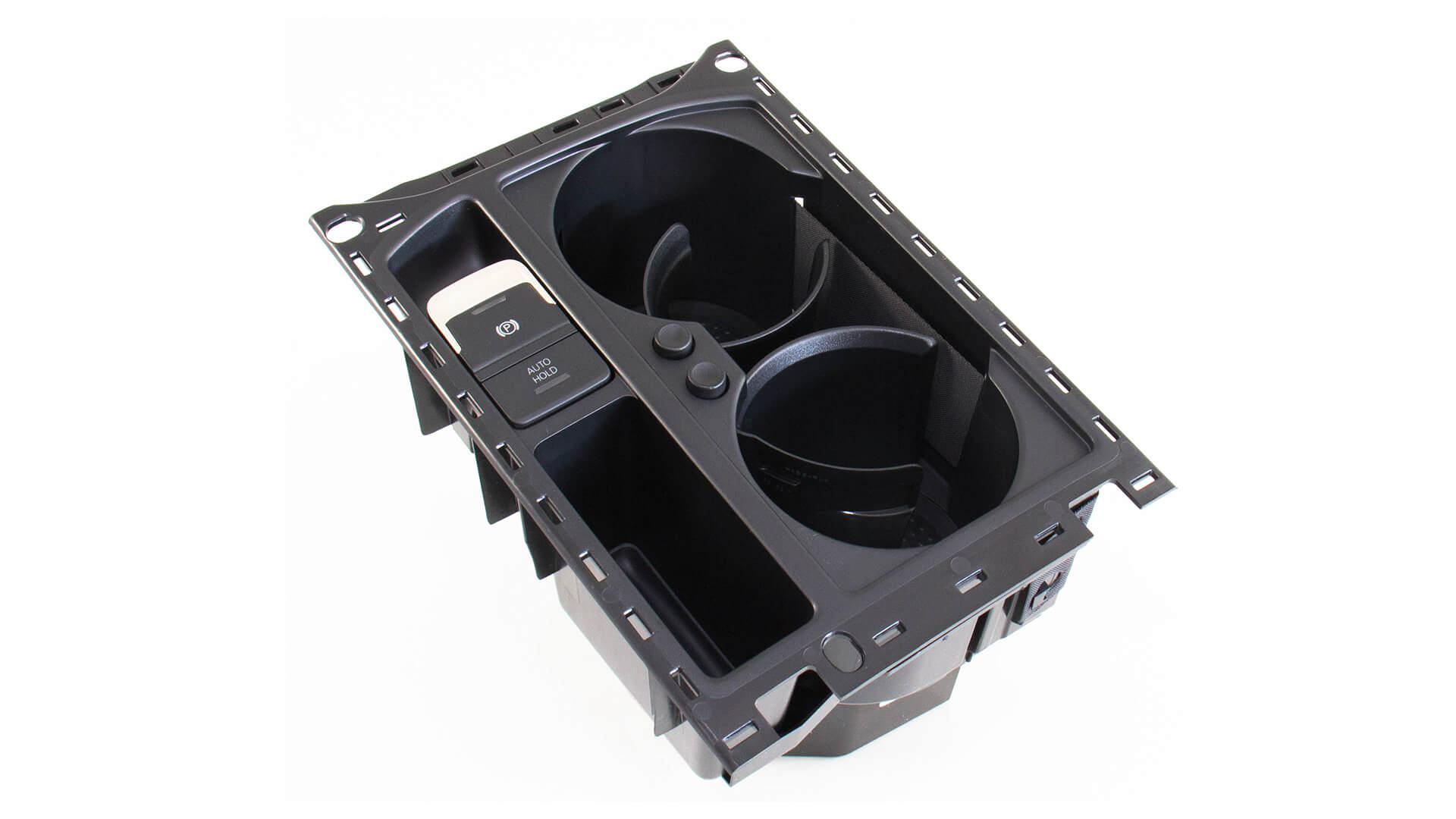 Ablagefach Cupholder-Kombi (geöffnet) Ablagefach Cupholder-Kombi (geöffnet)